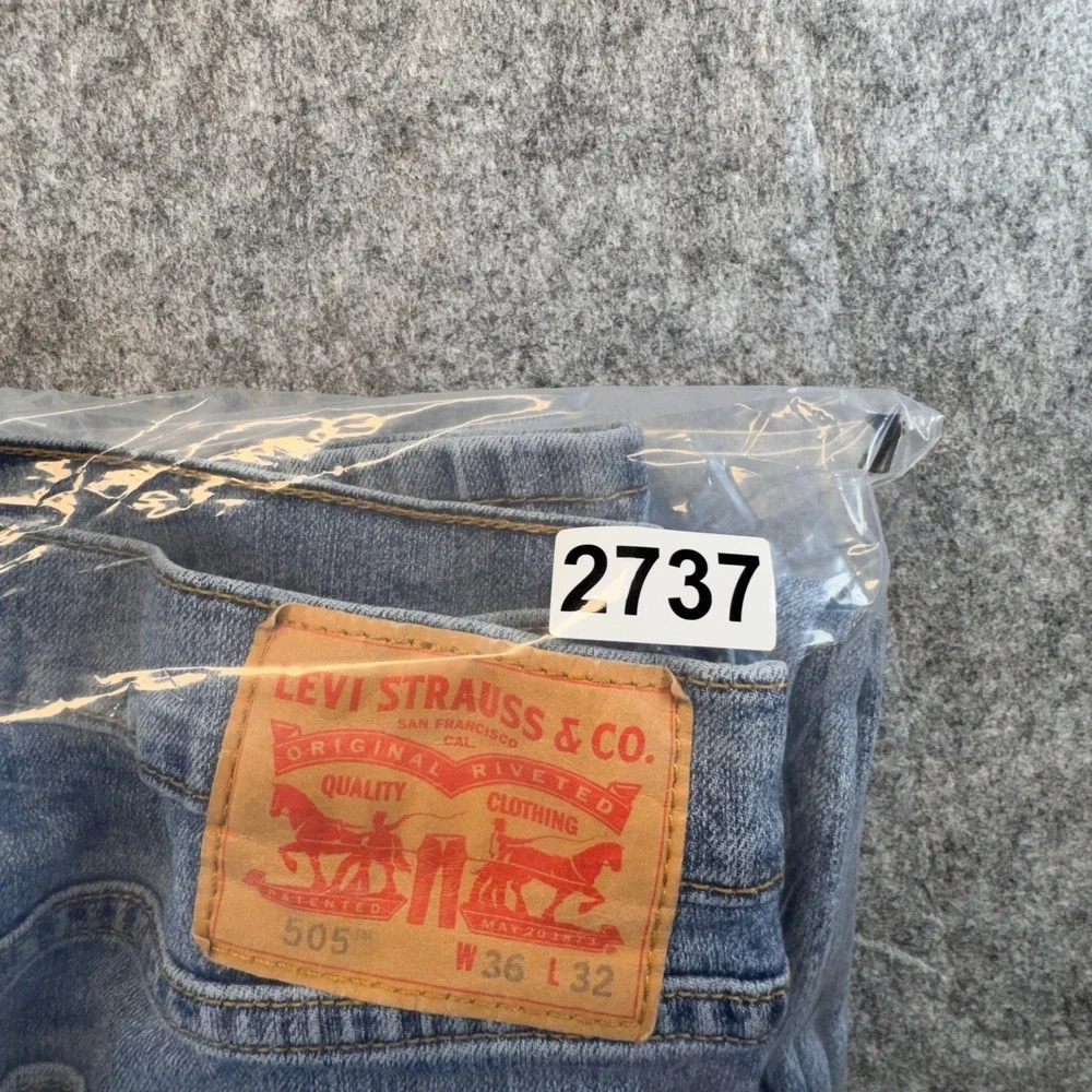 Levi Strauss 505 Mens Jeans W36 L32‎ Straight Fit Blue Denim Pants